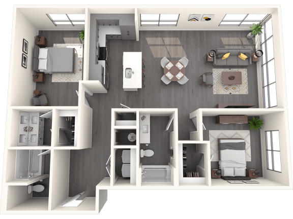 2 bedroom 2 bathroom D 2 bedroom 2 bathroom D at The Common, Phoenix