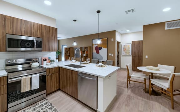 Fully Equipped Kitchen at Zaterra Luxury Apartments, Chandler, AZ, 85286