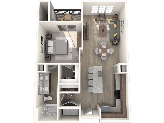A1 Floor Plan at Kalon Luxury Apartments, Arizona, 85085