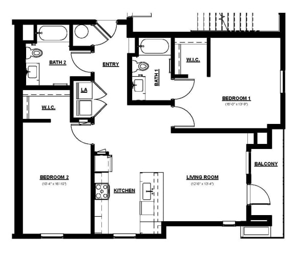 C2.3 Floor Plan at Solace at Ballpark Village, Goodyear, AZ