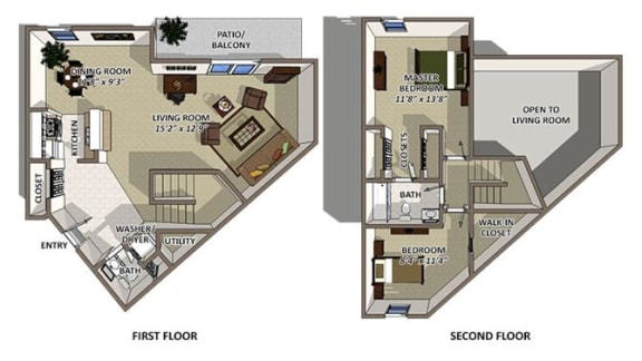 Nassau Floor Plan Nassau floor plan at The Villages of Banyan Grove Apartments for rent in Boynton Beach FL