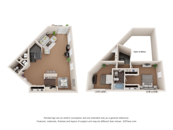 Bermuda floor plan at The Villages Apartment of Banyan Grove Apartments in Boynton Beach