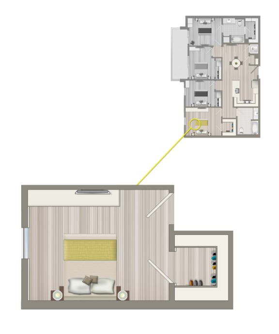 Ascent Furnished Co-Living Studio Suite C2A