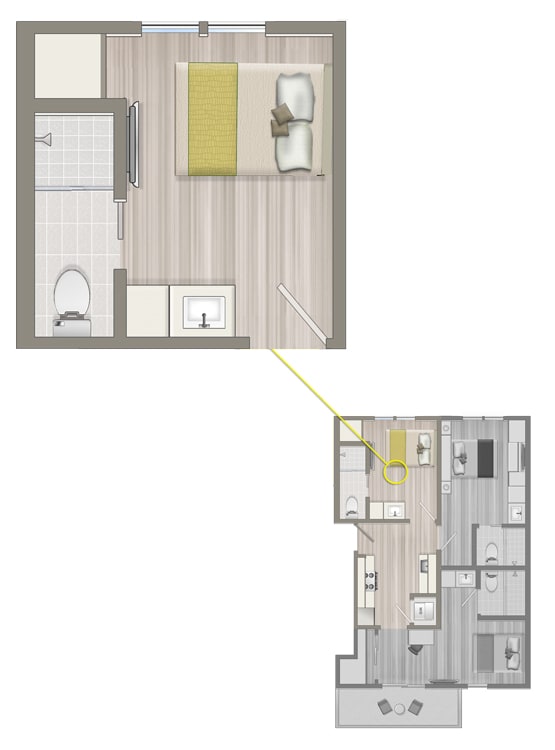 Floor Plan  Co-Living Master Studio RSa