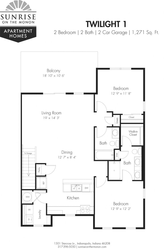 Twilight I- 2 Bedroom, 2 Bath, 2nd Floor, Two Car Garage, Additional Windows, and Extended Balcony Twilight I- 2 Bedroom, 2 Bath, 2nd Floor, Two Car Garage, Additional Windows, and Extended Balcony