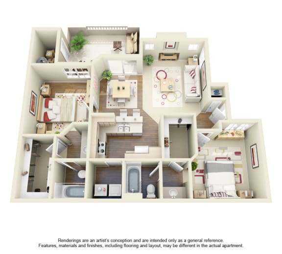 Floor Plan  Ventana Apartment Homes in Central Scottsdale, AZ, For Rent. Now leasing 1 and 2 bedroom apartments.