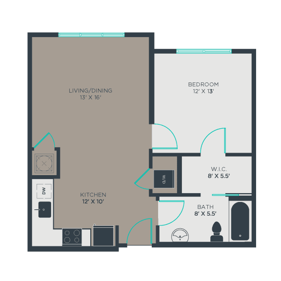 Floor Plan  1F Floor Plan at Link Apartments&#xAE; Manchester, Richmond, 23224