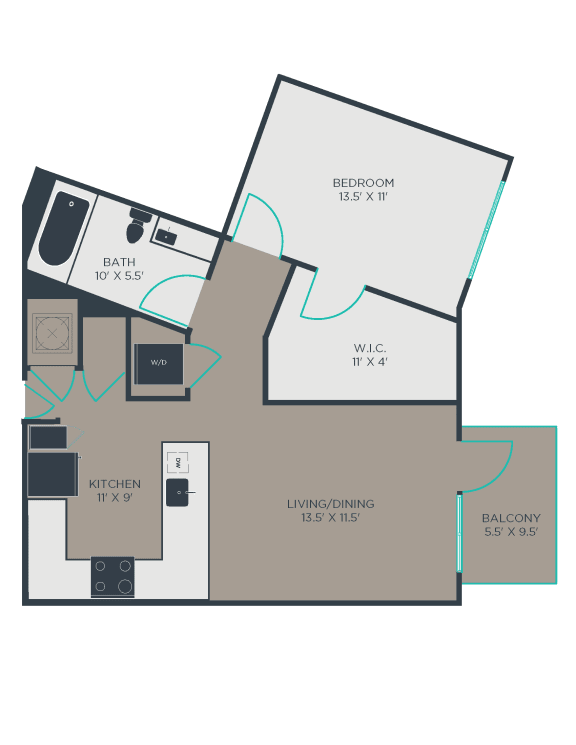 Floor Plan  A4 Floor Plan at Link Apartments&#xAE; Brookstown, Winston Salem, 27101