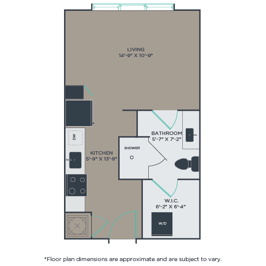 S1 Floor Plan at Link Apartments&#xAE; Mint Street, Charlotte, NC
