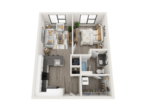 A2 Floor Plan at Link Apartments&#xAE; Montford, North Carolina