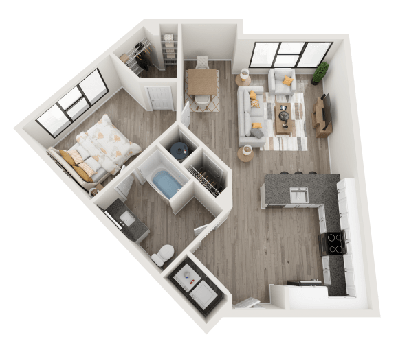 A4_A Floor Plan at Link Apartments&#xAE; Montford, North Carolina, 28209