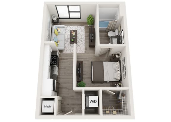 S2 Floor Plan at Link Apartments&#xAE; Innovation Quarter, North Carolina, 27101