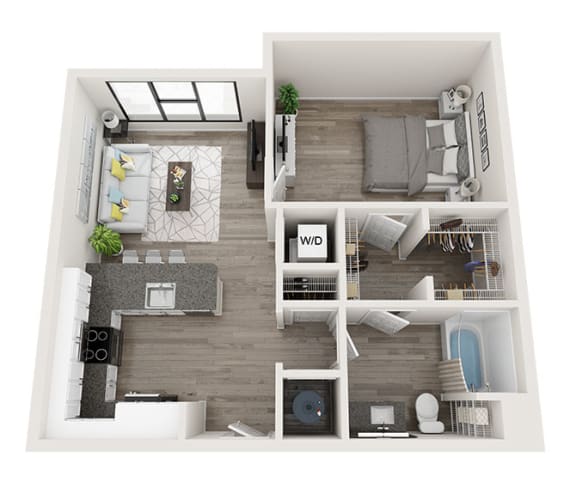 A3 Floor Plan at Link Apartments&#xAE; Montford, Charlotte, 28209