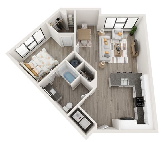 A4_A Floor Plan at Link Apartments&#xAE; Montford, Charlotte