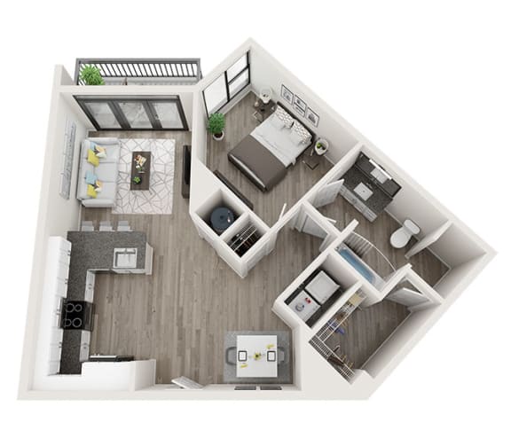 A5 Floor Plan at Link Apartments&#xAE; Montford, North Carolina