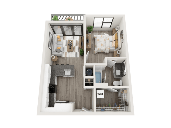 A1 Floor Plan at Link Apartments&#xAE; Montford, North Carolina, 28209