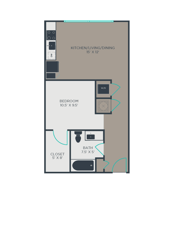 Floor Plan  S1 Floor Plan at Link Apartments&#xAE; Brookstown, North Carolina, 27101