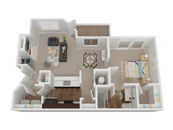 A2 Floor Plan at Stone Cliff Apartments