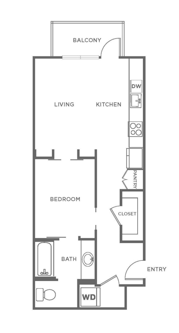 A2 Floor Plan at The Rylan Apartments