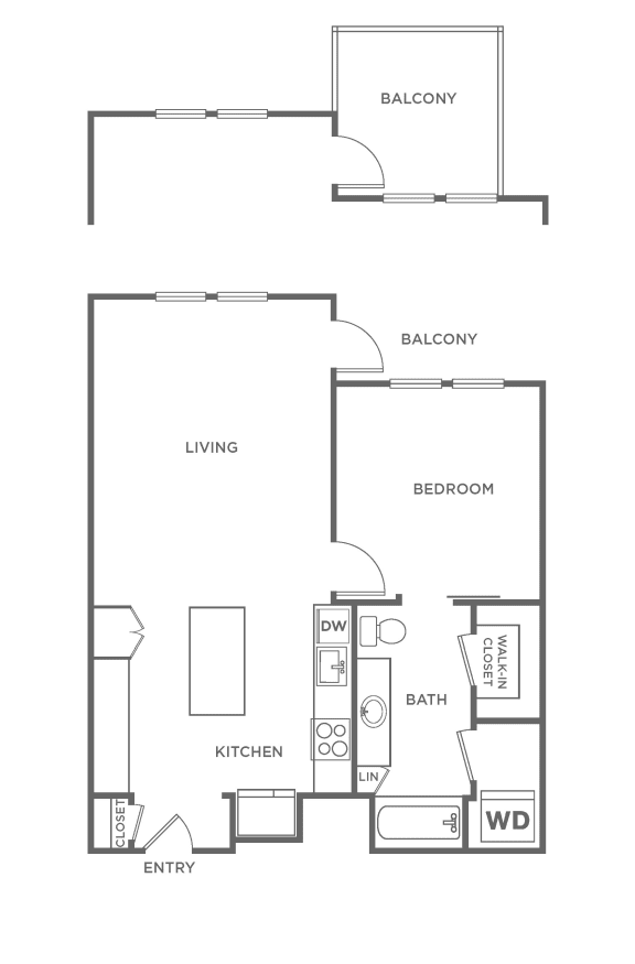 A5 Floor Plan at The Rylan Apartments