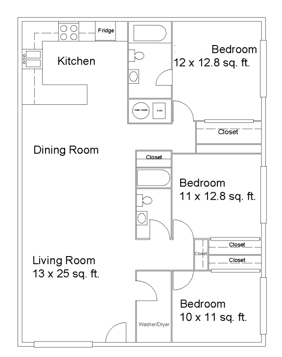 C1 Floor Plan at Sierra Sage Apartments