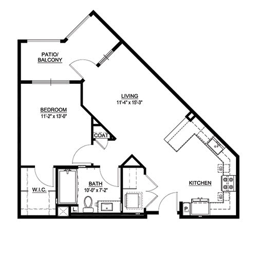 A2 Floor Plan at The Herald Apartments