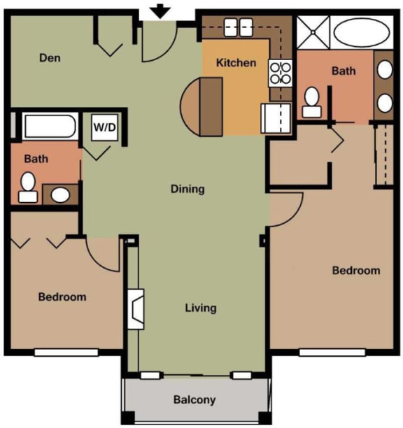 B2 Floor Plan at Maddox Apartments