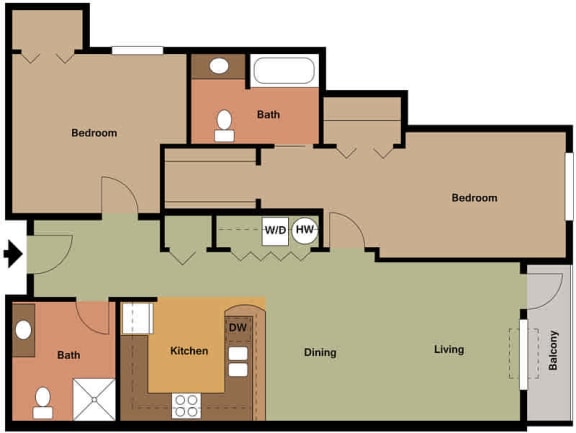 B4 Floor Plan at Maddox Apartments