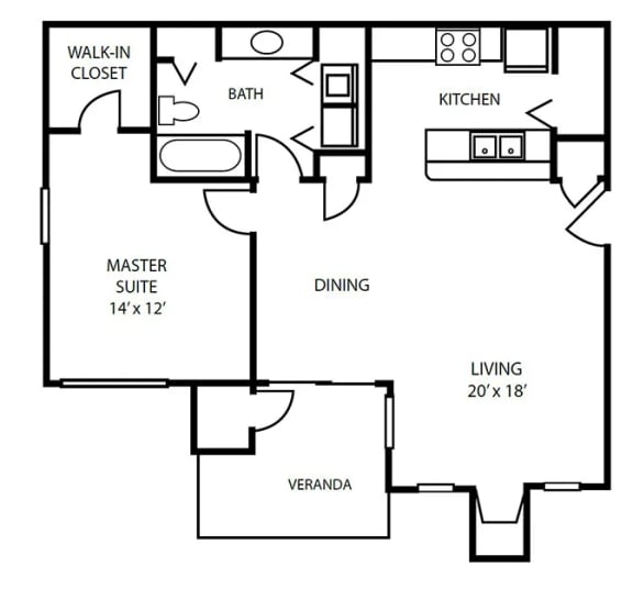 Floor Plan 4 at Pallas Townhomes &amp; Apartments
