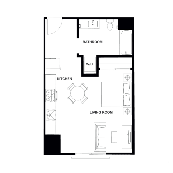 S1H Floor Plan at Eleanor H16 Apartments
