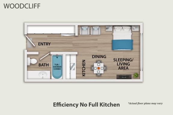 Floor Plan Efficiency No Full Kitchen