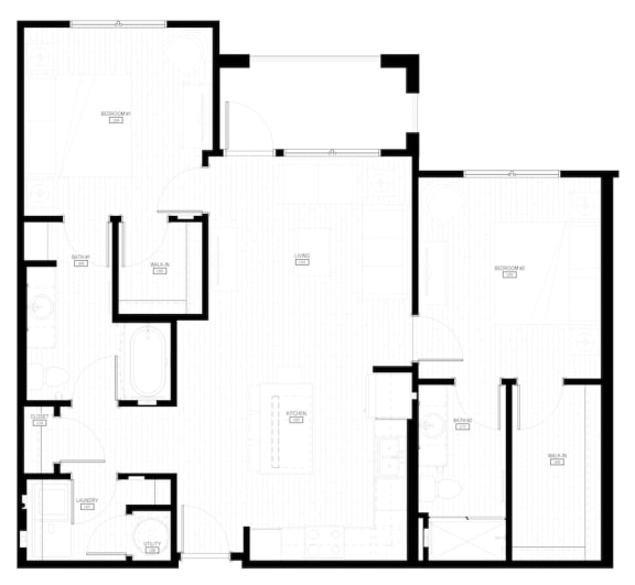 B1 BALCONY Floor Plan at Lake Nona Concorde, Florida, 32827