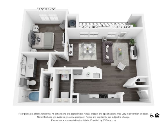 Floor Plan  A1 Floor Plan at 3500 Westlake Apartments,  Greystar Real Estate, Austin