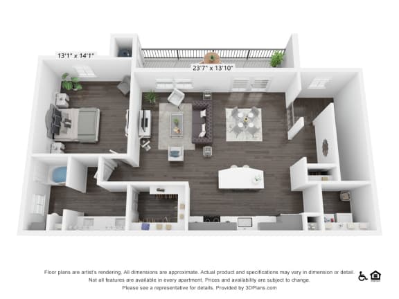 Floor Plan  A4 Floor Plan at 3500 Westlake Apartments,  Greystar Real Estate, Austin