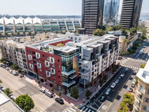 4th and J San Diego, CA Aerial of Community