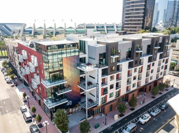4th and J San Diego, CA Aerial of Community