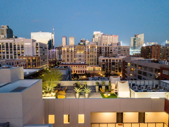 4th and J San Diego, CA Skydeck at Dusk