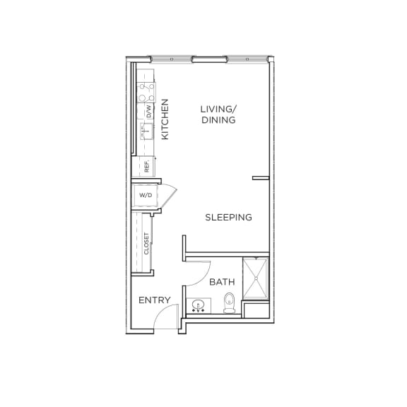 Floor Plan  Studio S1.1 527 sqft