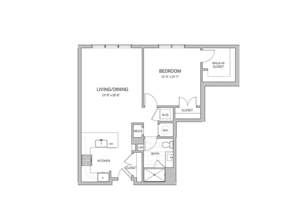 1 Bedroom - a16 Floor Plan at AVE Blue Bell, Pennsylvania, 19422