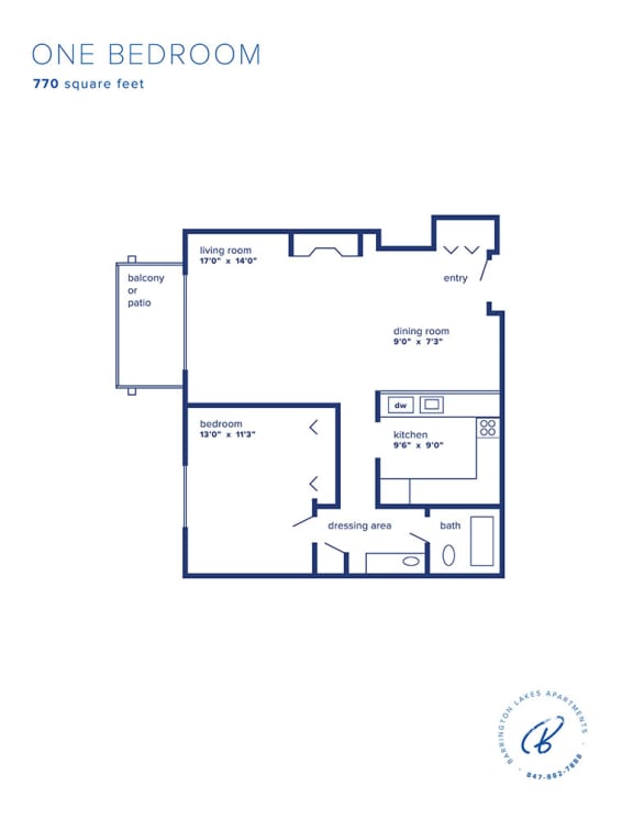 Barrington Lakes Apartments - One Bedroom