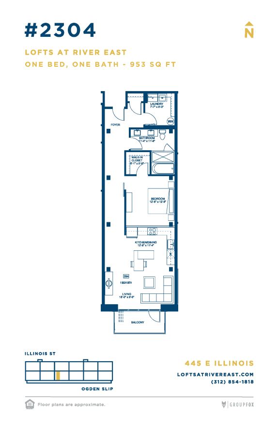 One Bedroom Loft Floor Plan