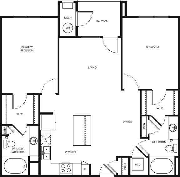 Floor Plan  B2 Floor Plan at Altitude 970, Kansas City, MO, 64151