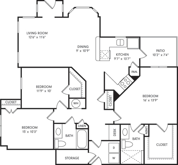 Floor Plan  C1 with Garage (Lower Level)