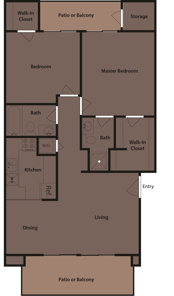 two bedroom floor plan