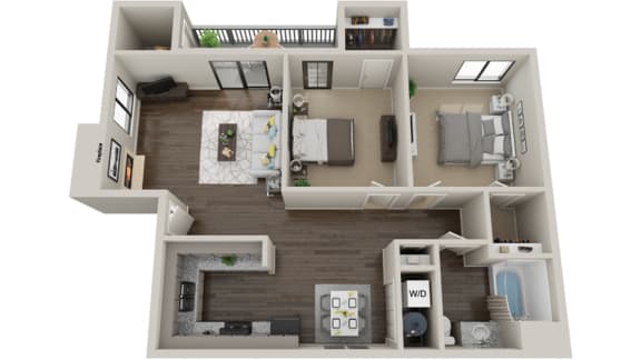 Two Bedroom Apartment Floor Plan