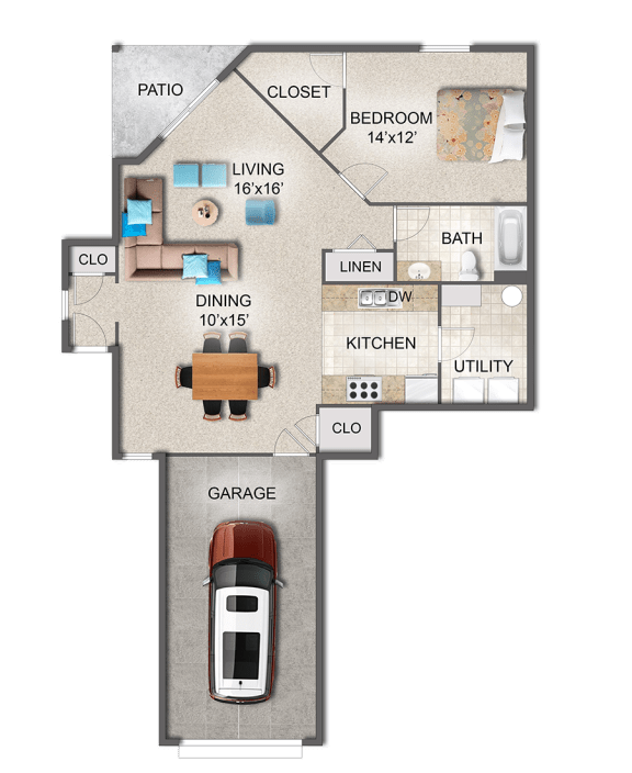 Pembrook Place Apartments Upper &amp; Lower Pines Floor Plan