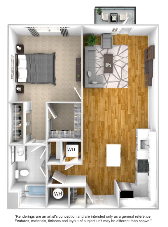 A02 Floor Plan at The Quarter House, Jackson