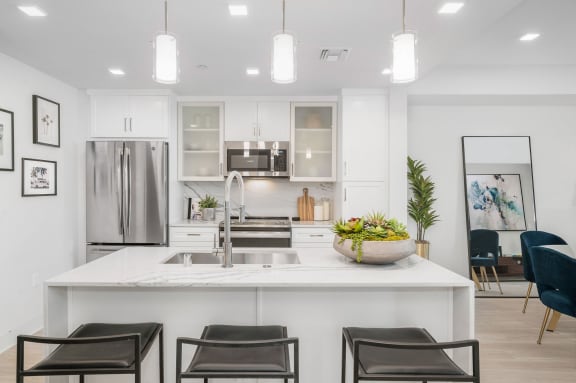 Woodland Hills Apartment - Gourmet Kitchen Gourmet Kitchen With Island at The Q Variel, Woodland Hills
