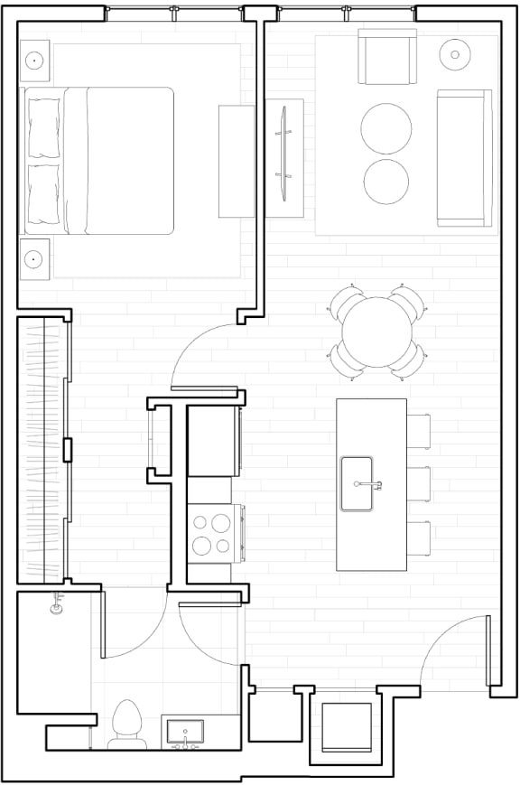 A2 Floor Plan at The Q Variel, Woodland Hills, 91367