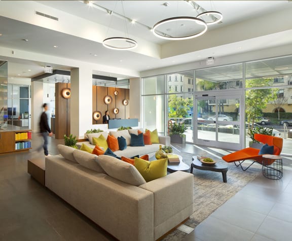 The Lobby The Lobby at the Q Variel - Luxurious Apartments for Rent in Woodland Hills